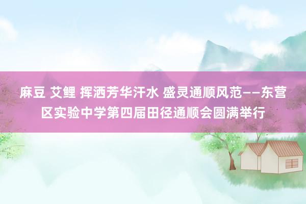 麻豆 艾鲤 挥洒芳华汗水 盛灵通顺风范——东营区实验中学第四届田径通顺会圆满举行