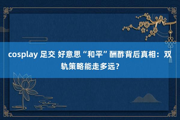 cosplay 足交 好意思“和平”酬酢背后真相：双轨策略能走多远？