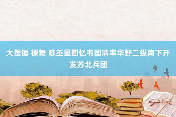 大摆锤 裸舞 陈丕显回忆韦国清率华野二纵南下开发苏北兵团