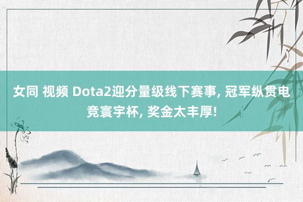 女同 视频 Dota2迎分量级线下赛事， 冠军纵贯电竞寰宇杯， 奖金太丰厚!