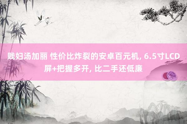 贱妇汤加丽 性价比炸裂的安卓百元机， 6.5寸LCD屏+把握多开， 比二手还低廉