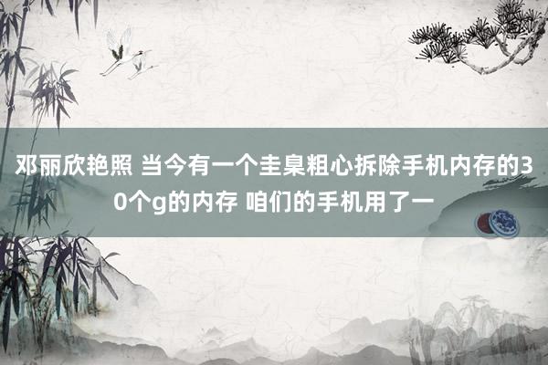 邓丽欣艳照 当今有一个圭臬粗心拆除手机内存的30个g的内存 咱们的手机用了一